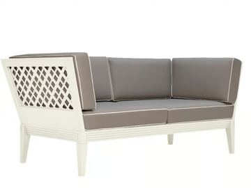 QUADRATL CLUB - 2 seater aluminium sofa by JANUS et Cie - view 2